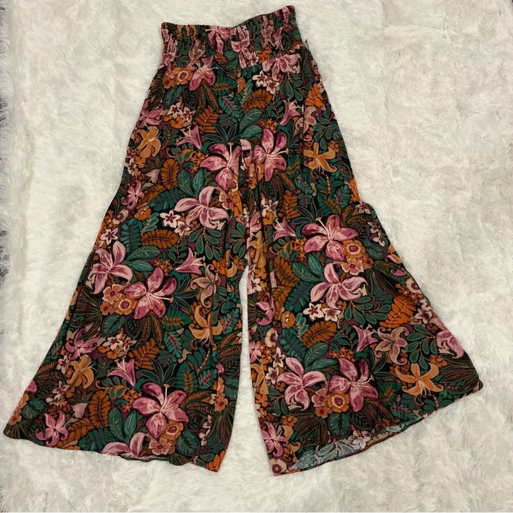 Vince Camuto | Floral Wide Leg Challis Pants size Small NWT - Picture 5 of 12